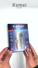 Barbeador Elétrico Profissional Kemei KM2027 | Acabamento Perfeito Onde Você Estiver