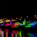 Refletor 10W LED SMD Slim Mini Holofote RGB Colorido IP67 Bivolt COM Controle