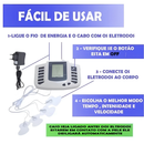 Massageador Elétrico Portátil com Visor LCD 8 Níveis de Intensidade Vários Modos de Massagem