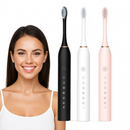 Escova de Dentes Recarregável Elétrica Portátil Ultrassônica com Cabeças Substituíveis