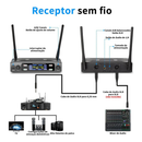 Microfones Sem Fio Duplo Serie Dinâmico Profissional NEW'ION