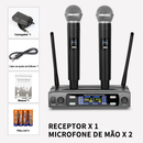 Microfones Sem Fio Duplo Serie Dinâmico Profissional NEW'ION