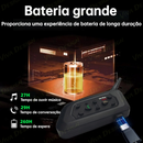V6 Plus Mais Fone De Ouvido Intercomunicador De Capacete De Motocicleta Bluetooth Com Interfone BT De 1500M