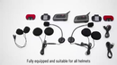 V6 Plus Mais Fone De Ouvido Intercomunicador De Capacete De Motocicleta Bluetooth Com Interfone BT De 1500M