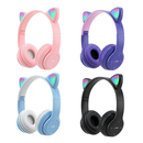 Fones de ouvido de gato com LED sem fio Bluetooth para gatinhos anjgg
