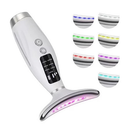 Massageador De Pele Firmeza Pescoço Led de 7 Modos Massageador Portátil Beleza para Rosto e Pescoço